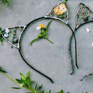 Wire wrapped Cat Ears